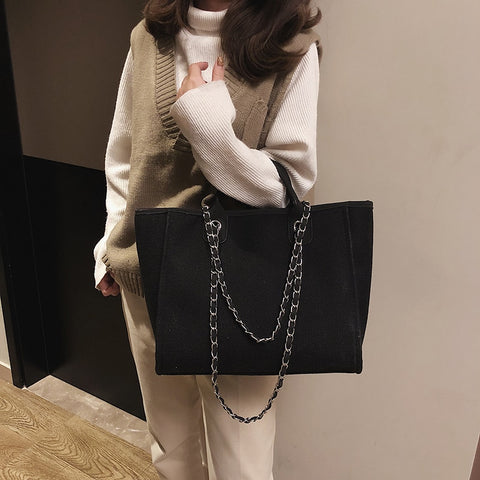 Women  Canvas Large Shopping Handbag