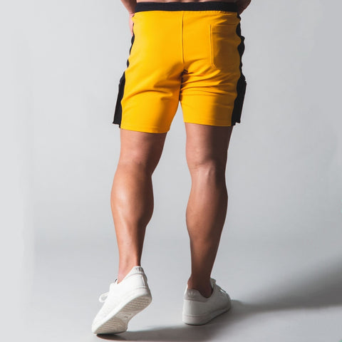 Men Cotton Casual Patchwork Shorts
