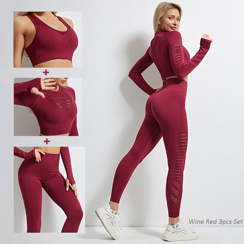 Women Seamless Leggings Set