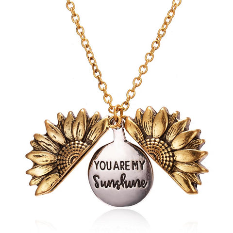 Women Men Sunflower Pendant  Necklaces