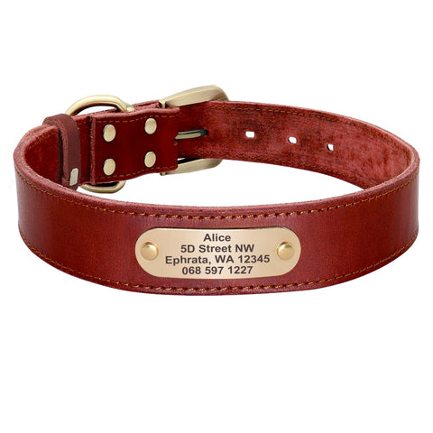 Dog Custom Leather Collar