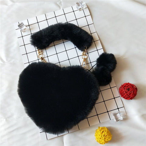 Women Faux Fur Winter Handbags