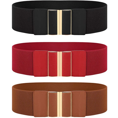 Women Wide Elastic Cinch Belt