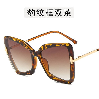 Big frame T word sunglasses for women