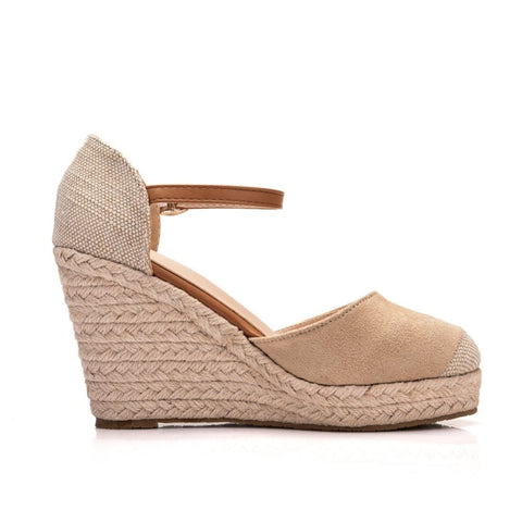 Women Crystal Suede Wedges Sandals