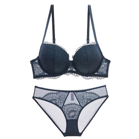 Women Embroidery Brassiere Sexy Bra Panties