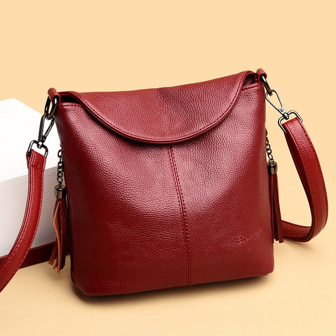 Women Soft Leather Crossbody Bags