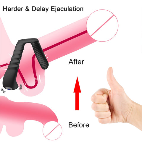 Couple Rings Vibrating Penis Cock Ring Sex Toys for Men