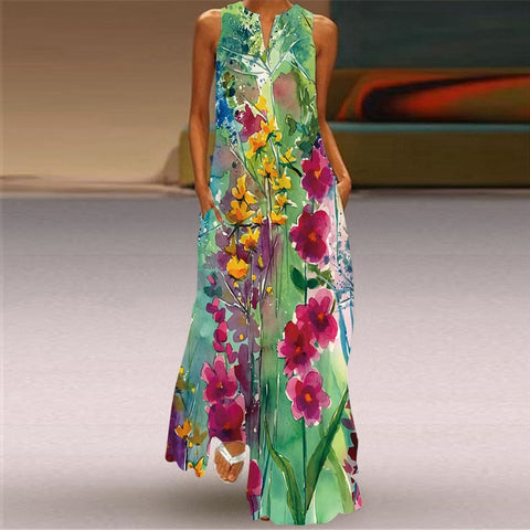 Ladies Spring Summer Long Dress