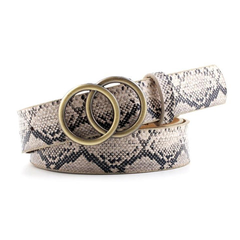 Women PU Leather Metal Buckle Belts