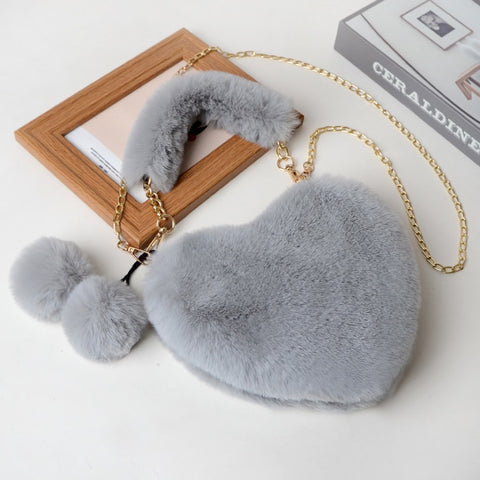 Women Faux Fur Winter Handbags