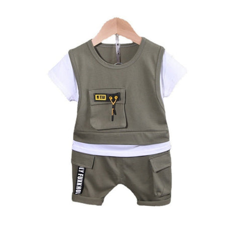 Baby Cotton T Shirt Shorts 2Pcs/sets