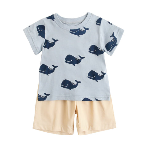 Boys Summer Cartoon Clothing Sets