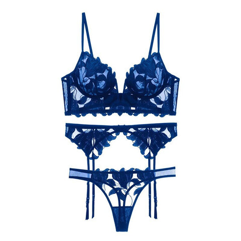 Woman French Embroidery Lingerie Underwear Bra