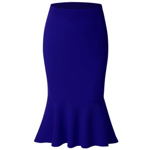 Women  Elastic High Waist Ruffles Skirts