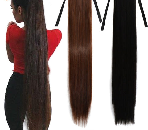 New Long Straight Pony Tail Synthetic Hair