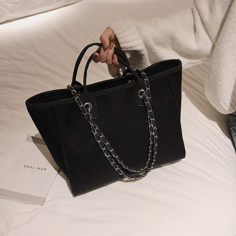 Women  Canvas Large Shopping Handbag