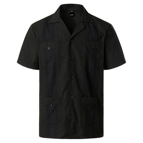 Cuban Camp Collar Guayabera Shirt