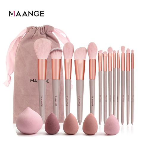 Pro Pink Makeup Brush Set
