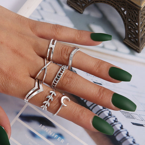Women Vintage Boho  Figure Rings Sets