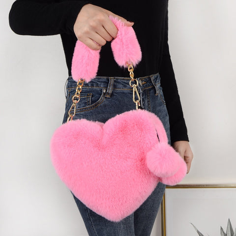 Women Faux Fur Winter Handbags