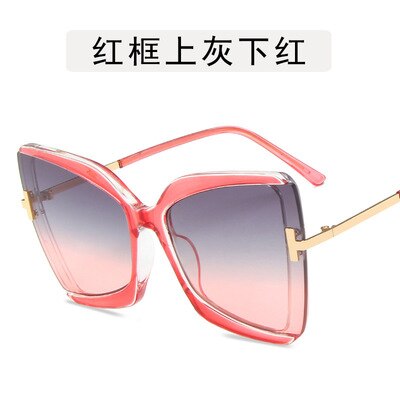 Big frame T word sunglasses for women