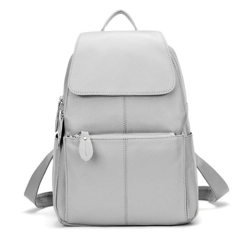 Women Genuine Leather Large Backpack