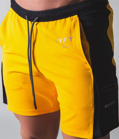 Men Cotton Casual Patchwork Shorts