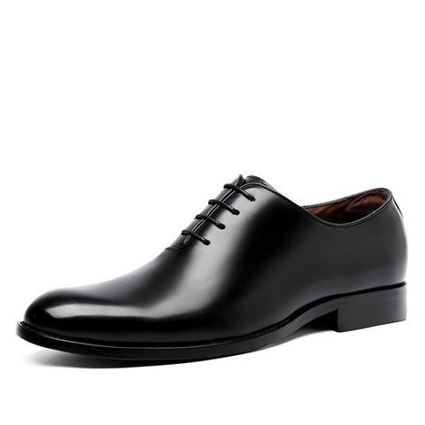 Men Business Lace-up Full Grain Leather Shoes