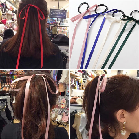 Women Long Tassel Hair Ties Bands