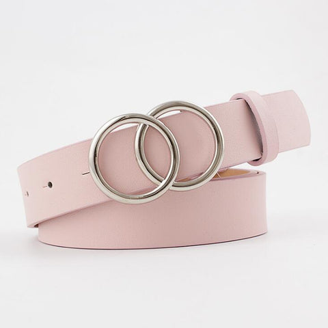 Women PU Leather Metal Buckle Belts