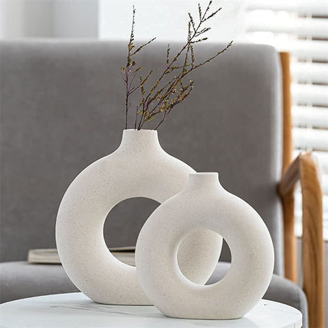 Nordic Circular Ceramic Vase