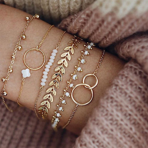 6pcs/sets Bohemian Beaded Bracelets
