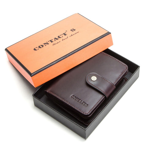 Women Men Genuine Leather Wallets