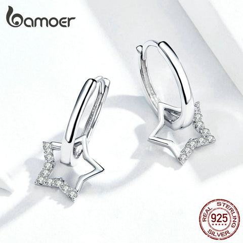 Women Star Charm CZ Earrings