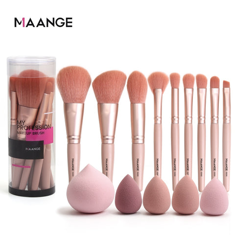 Pro Pink Makeup Brush Set