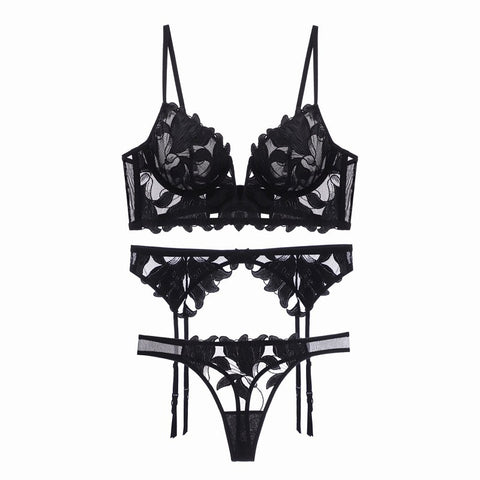 Woman French Embroidery Lingerie Underwear Bra