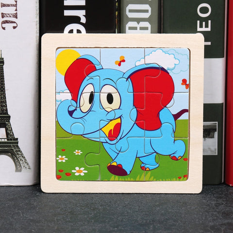 Kids Wooden Animal Puzzle Toys