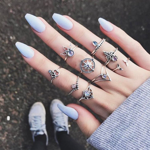 Women Vintage Boho  Figure Rings Sets