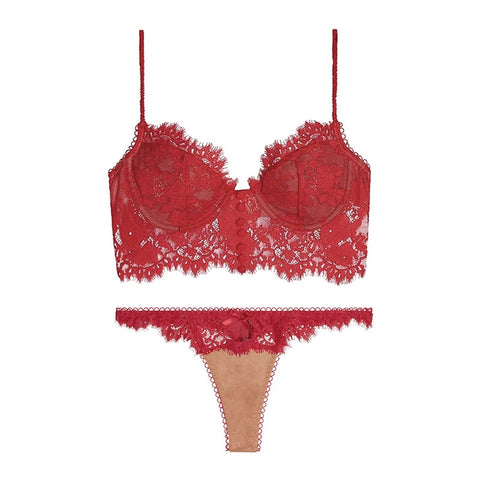 Women  lace Brassiere Lingerie Set