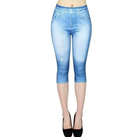 Women Stretch Printed Leggings Short