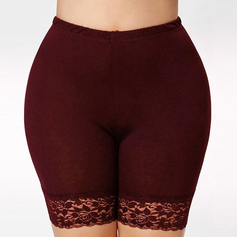 Women Short Leggings Lace Trim Skirt