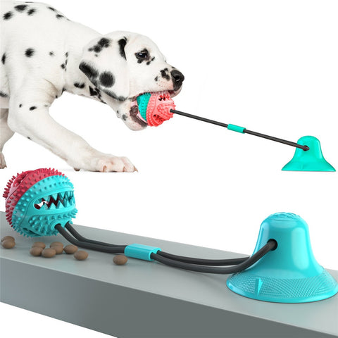 Dog Silicon Cup Suction Tug Ball Toys