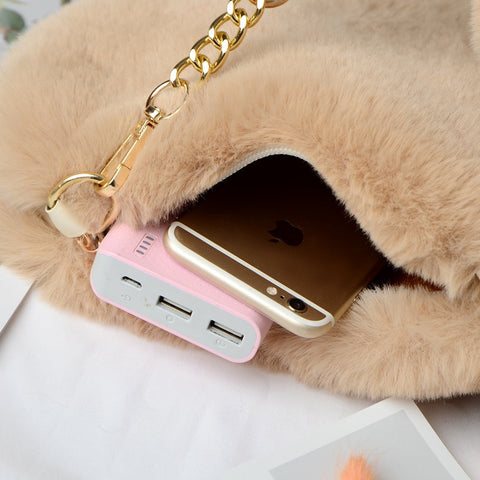 Women Faux Fur Winter Handbags