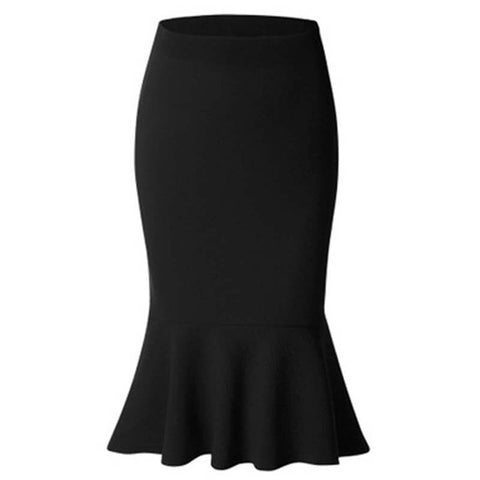 Women  Elastic High Waist Ruffles Skirts
