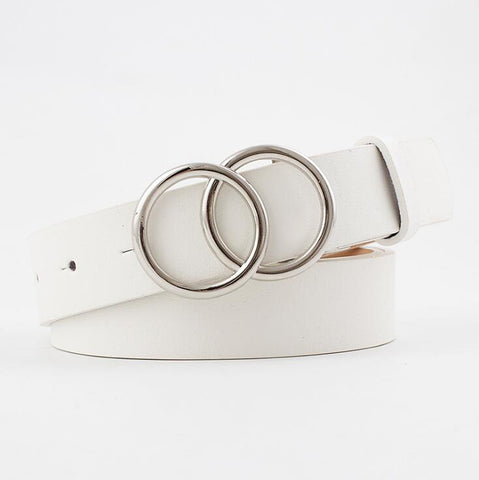 Women PU Leather Metal Buckle Belts