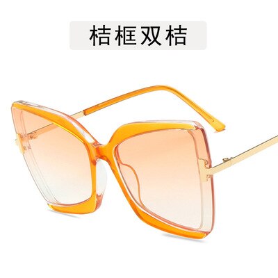 Big frame T word sunglasses for women