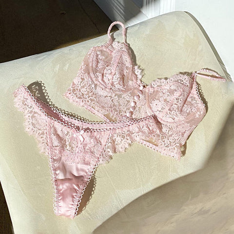 Women  lace Brassiere Lingerie Set
