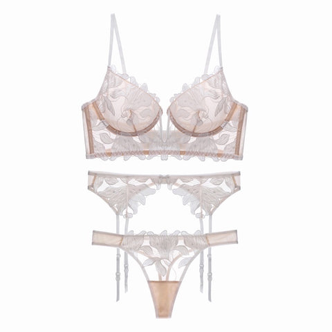 Woman French Embroidery Lingerie Underwear Bra