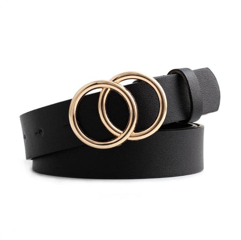Women PU Leather Metal Buckle Belts